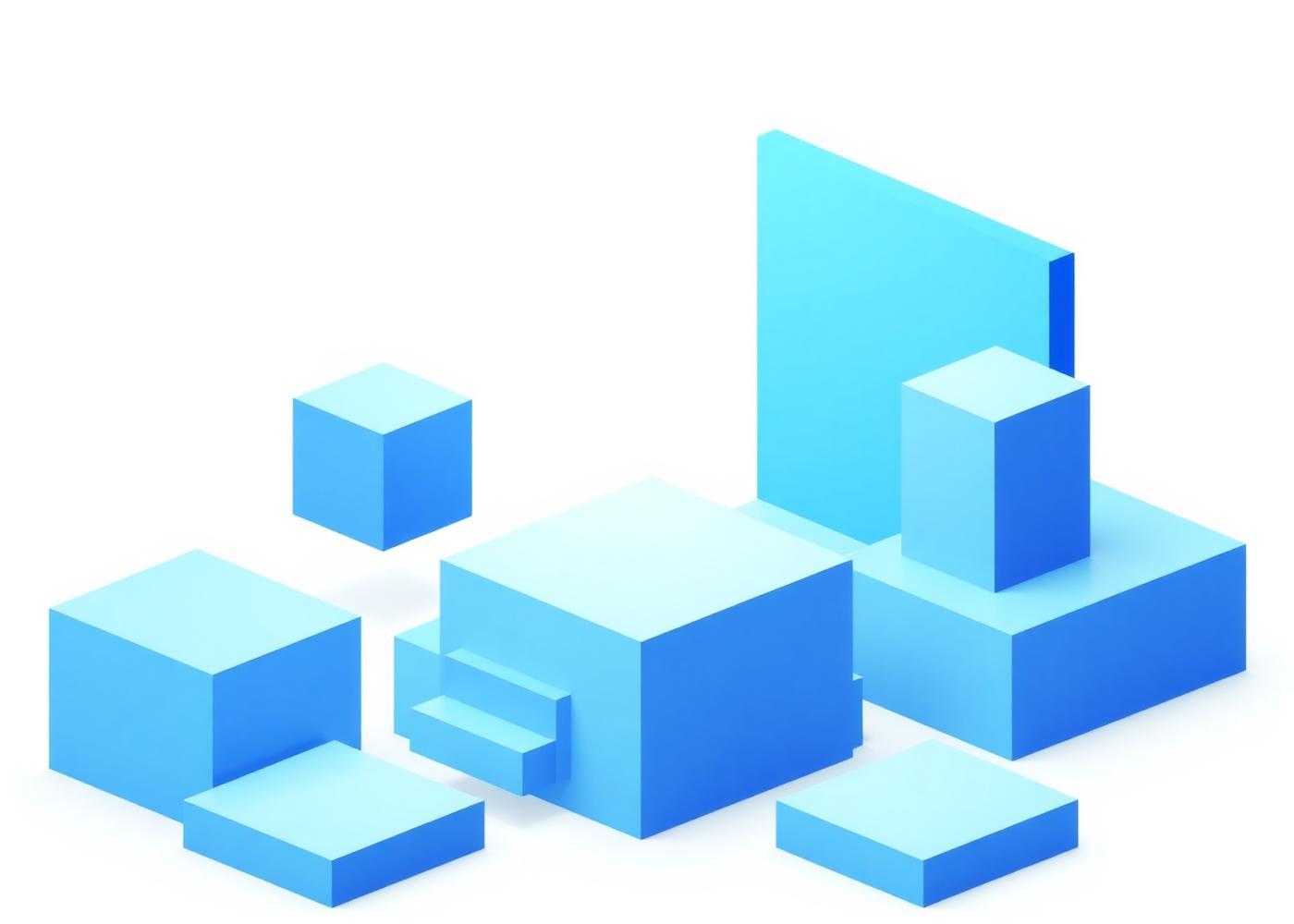 Abstract isometric tech illustration